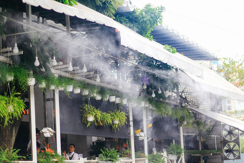 Phun sương tạo ra không gian trải nghiệm thú vị cho khách
